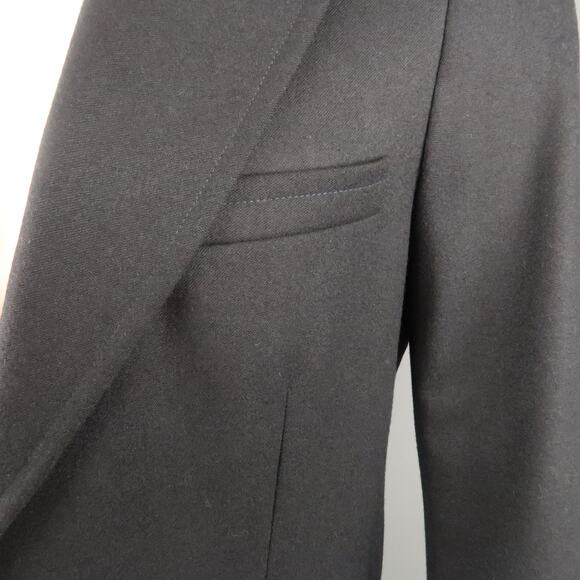 APC Chest Size 40 Navy Solid Wool Notch Lapel Sport Coat - Picture 3 of 7